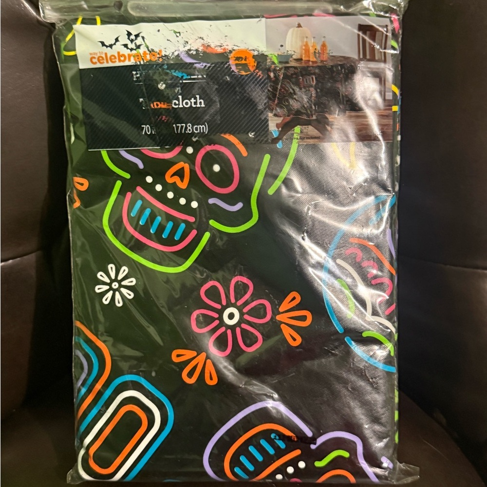 Colorful Skull Tablecloth